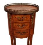 Kastje met 3 schuifjes in Marquetterie., Antiek en Kunst, Antiek | Meubels | Kasten, Ophalen of Verzenden