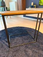 Bijzet tafel hout / metaal, Huis en Inrichting, Ophalen, Zo goed als nieuw, Metaal