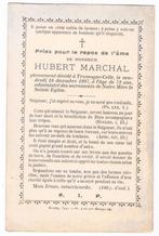 Marchal Hubert.° Trussogne-Celle 1825 † Trussogne-Celle 1897, Enlèvement ou Envoi, Image pieuse