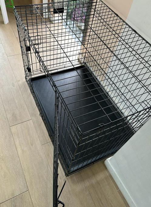 Zwarte metalen hondenbench XL, Animaux & Accessoires, Caisses pour chiens, Utilisé, Enlèvement
