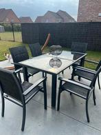 Tuinset met 6 stoelen, Ophalen, Zo goed als nieuw