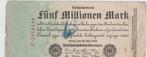 FUNF MILLIONEN MARK DUITSLAND 1923, Postzegels en Munten, Los biljet, Duitsland, Ophalen of Verzenden
