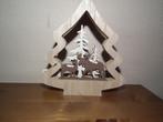 Sapin avec renne & biche en bois. hauteur 18 cm (N23), Comme neuf, Envoi