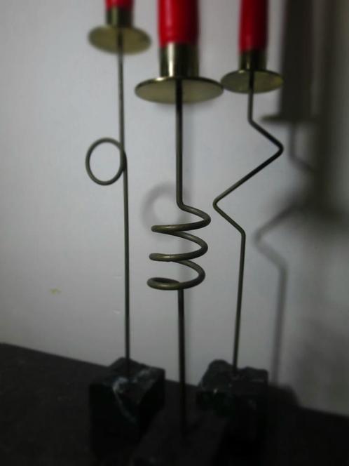 Kandelaars — Kräsen - Ehlen Johansson — 1987, Antiek en Kunst, Antiek | Kandelaars, Koper of Brons, Ophalen of Verzenden