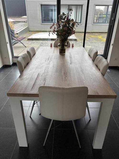 Eettafel met 6 stoelen (véélgebruikt!), Huis en Inrichting, Tafels | Eettafels, Gebruikt, Ophalen