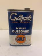 Vintage Gulfpride Marine Outboard Motorolie blik., Ophalen of Verzenden