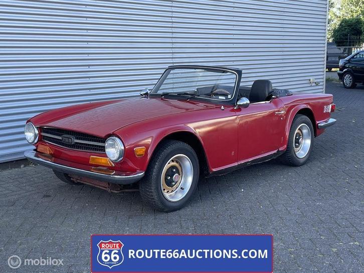 Triumph TR6 | 1974 | Route 66 Auctions, Auto's, Oldtimers, Bedrijf, Te koop, Triumph, Benzine, Overige carrosserie, Handgeschakeld