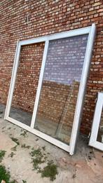 Schuifraam wit PVC, Doe-het-zelf en Bouw, Raamkozijnen en Schuifdeuren, Ophalen, Kunststof, Gebruikt, 150 tot 225 cm