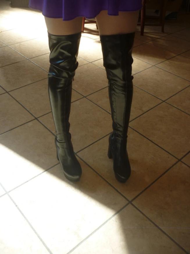 Matt laarzen tot over de knie, Kleding | Dames, Schoenen, Nieuw, Hoge laarzen, Zwart, Verzenden