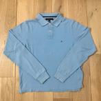 Lichtblauwe longsleeve polo van Tommy Hilfiger, Kleding | Heren, Ophalen of Verzenden, Zo goed als nieuw, Tommy hilfiger, Maat 48/50 (M)