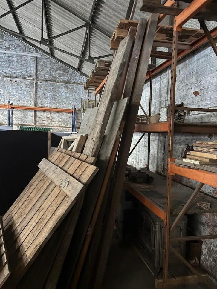 Set houten planken en verschillende panelen, Doe-het-zelf en Bouw, Hout en Planken, Gebruikt, Ophalen