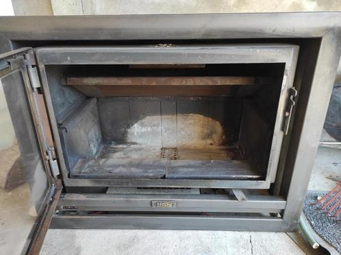 Houten inzetstuk, Huis en Inrichting, Kachels, Gebruikt, Inbouw, Houtkachel, Hout, Ophalen