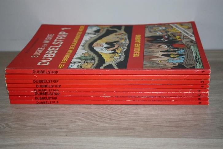 8x dubbelstrip Suske en Wiske , nr 1, 2=misdruk ,3,4,5,6,8,9, Boeken, Stripverhalen, Zo goed als nieuw, Meerdere stripboeken, Ophalen of Verzenden