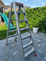 Altrex Prof dubbel oploopbare trapladder 2x7 treden, Bricolage & Construction, Échelles & Escaliers, Utilisé, Enlèvement ou Envoi