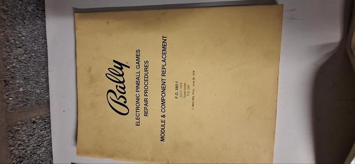 flipperkast manuals, Verzamelen, Automaten | Flipperkasten, Gebruikt, Flipperkast, Bally, Ophalen