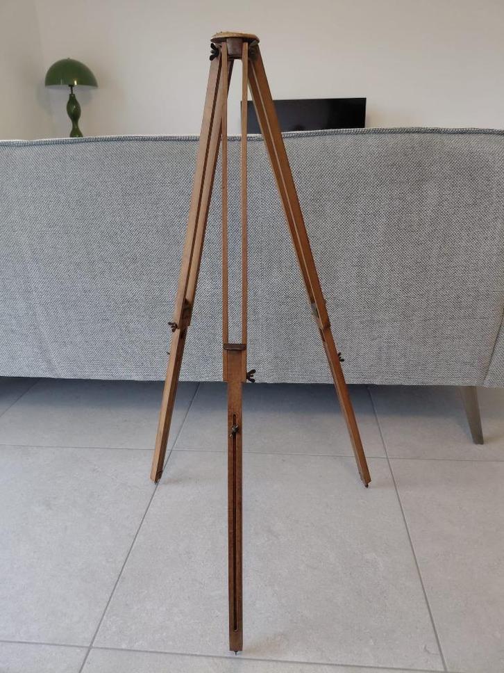 Vintage beukenhouten statief, driepoot , tripod, Antiek en Kunst, Curiosa en Brocante, Ophalen of Verzenden