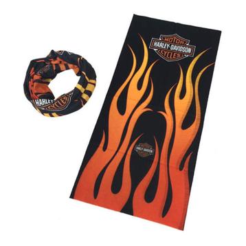 Protège-nuque Harley Davidson HD Flame, chamois