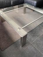 Inox salontafel, Ophalen, Zo goed als nieuw, Glas