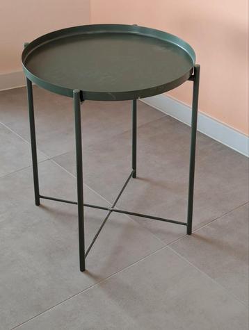 Ronde tafel/uitneembaar dienblad Ikea model Gladom grijsgroe beschikbaar voor biedingen