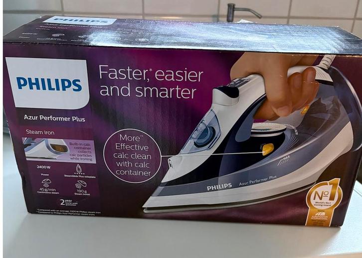 Philips Azur Performer Plus strijkijzer, Elektronische apparatuur, Strijkijzers en Strijkplanken, Nieuw, Strijkijzer met snoer