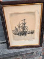 Gravure marine signe henri logelain, Ophalen of Verzenden