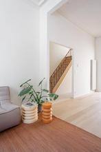 Design Betonnen Sokkel Tafels - Beige & Oranje - Set van 2, Ophalen, Zo goed als nieuw