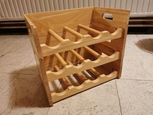 Casier à vin empilable Bar Solid 3 pièces, Maison & Meubles, Accessoires pour la Maison | Porte-bouteilles, Neuf, Bois, Enlèvement ou Envoi