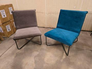 Nieuwe fauteuils , bruine of petrol velvet. Elk 4x voorraad beschikbaar voor biedingen