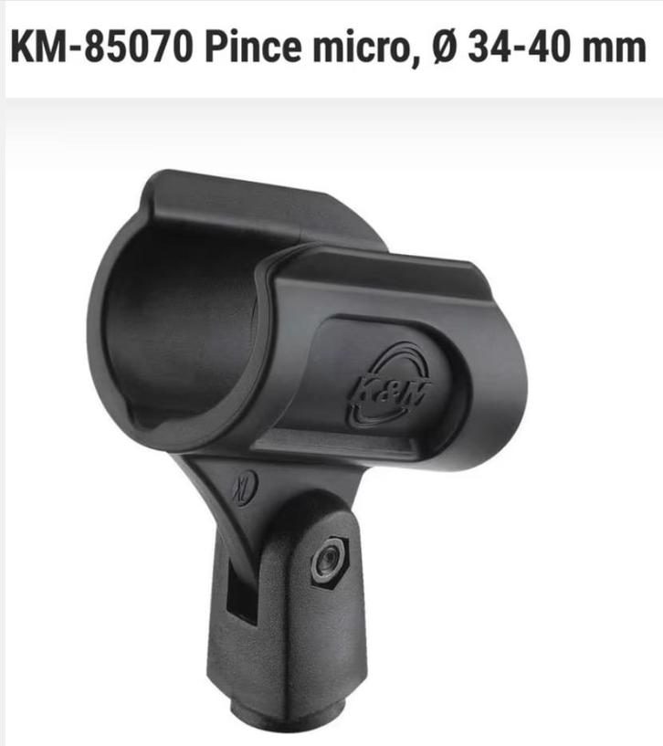 Köning & Meyer pince microphone K&M 85070, Musique & Instruments, Microphones, Comme neuf, Micro chant, Enlèvement ou Envoi