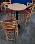 2 Staantafel met 3 barstoelen, Huis en Inrichting, Tafels | Statafels, Ophalen, Zo goed als nieuw