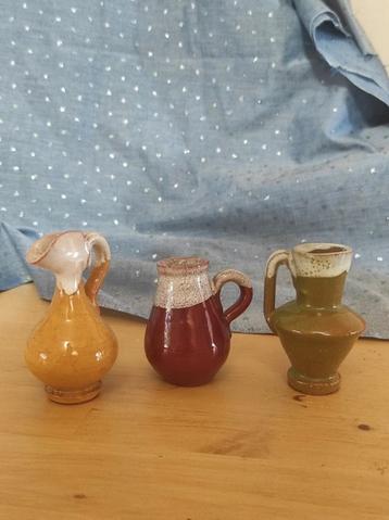 3 mini miniatuur vazen potten beschikbaar voor biedingen