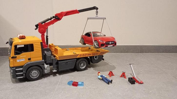 Bruder takelwagen, Kinderen en Baby's, Speelgoed |Speelgoedvoertuigen, Zo goed als nieuw, Ophalen