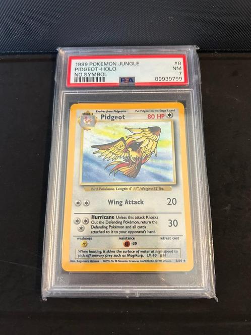 8/64 pidgeot no symbol psa 7 € 50,00 holo, Hobby & Loisirs créatifs, Jeux de cartes à collectionner | Pokémon, Cartes en vrac