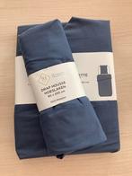 Lakenset 90 x 200 - donkerblauw - glad zacht, Eenpersoons, Blauw, Dekbedovertrek, Nieuw