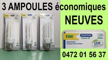 3 AMPOULES ECONOMIQUES beschikbaar voor biedingen
