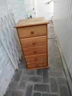 meuble chiffonier armoire 5 tiroirs en pin, Ophalen, Zo goed als nieuw