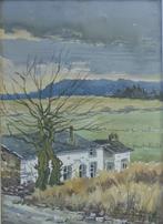 LEON CLAESSENS / LA FERME BLANCHE / ORIGINEEL / 63x49cm KAD, Ophalen of Verzenden