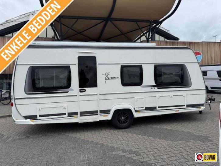 Fendt Tendenza 515 SG 2019 MOVER + LUIFEL!, Caravans en Kamperen, Caravans, tot en met 4, 1250 - 1500 kg, Rondzit, Fendt, 2 aparte bedden
