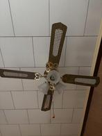 Plafondlamp + ventilator, Ophalen, Gebruikt, Glas