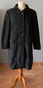 Zwarte mantel Damo maat 46, Kleding | Dames, Jassen | Winter, Verzenden, Zwart, Maat 46/48 (XL) of groter, Zo goed als nieuw