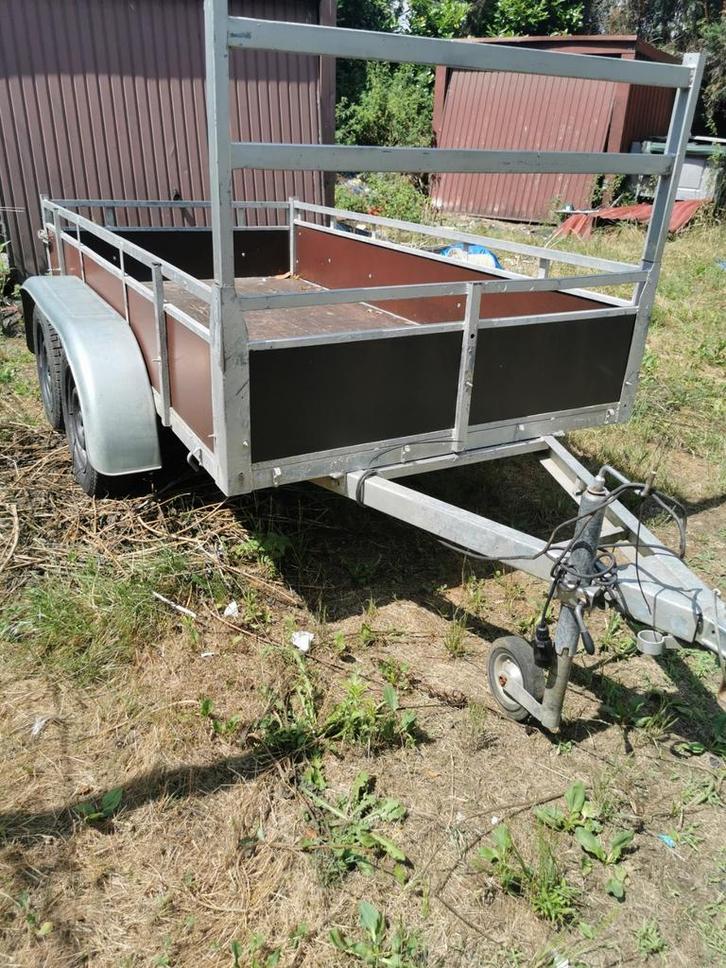 Dubbele as 750kg ongeremd, Autos : Divers, Remorques, Utilisé, Enlèvement