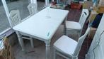 tafel met 4 stoelen, Ophalen, Gebruikt, 100 tot 150 cm, 50 tot 100 cm