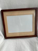 4 cadres bois brun - 92x28 cm - même multi pho, Maison & Meubles, Enlèvement, Comme neuf, Bois