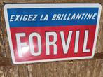Grand plaque emaillée brillantine FORVIL, Comme neuf, Enlèvement, Panneau publicitaire
