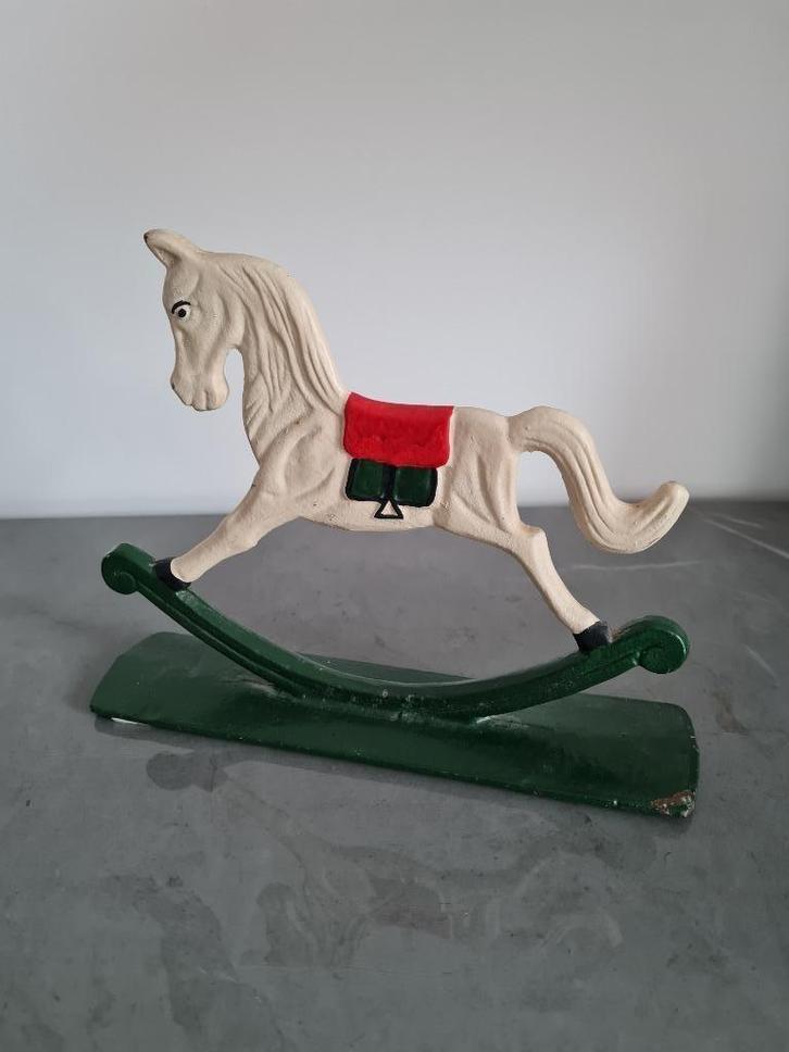vintage gietijzeren schommelpaard - decoratie, Verzamelen, Retro, Ophalen of Verzenden