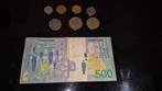 500 Frank biljet en nog wat oude Belgische munten, Postzegels en Munten, Ophalen of Verzenden, Munten en Bankbiljetten