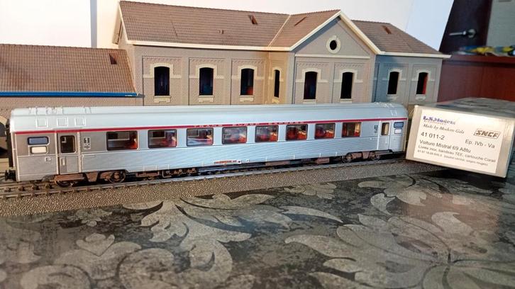 SNCF sncb LS models 41011-2 TEE 69 Mistral inox, Hobby en Vrije tijd, Modeltreinen | H0, Nieuw, Wagon, Gelijkstroom, Overige merken