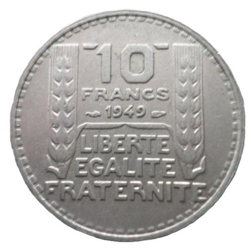 FRANCE. 10 francs Turin , petite tête -année 1949, Postzegels en Munten, Munten | Europa | Niet-Euromunten, Losse munt, Frankrijk