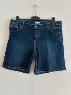 Donkerblauwe stretch jeansshort Phildar maat 46, Comme neuf, Courts, Bleu, Taille 46/48 (XL) ou plus grande