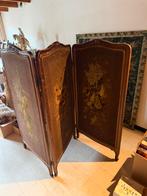 Antiek kamerscherm – houten frame met tapisserie panelen, Ophalen